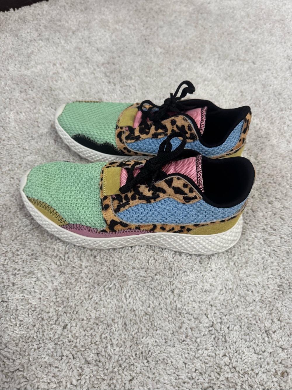 Women’s Steve Madden Multi-Color Leopard Accent Sneakers - Stylish Comfort
